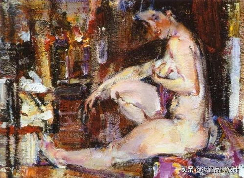 尼古拉费欣印象派画家,好像开了背景模糊的人体油画