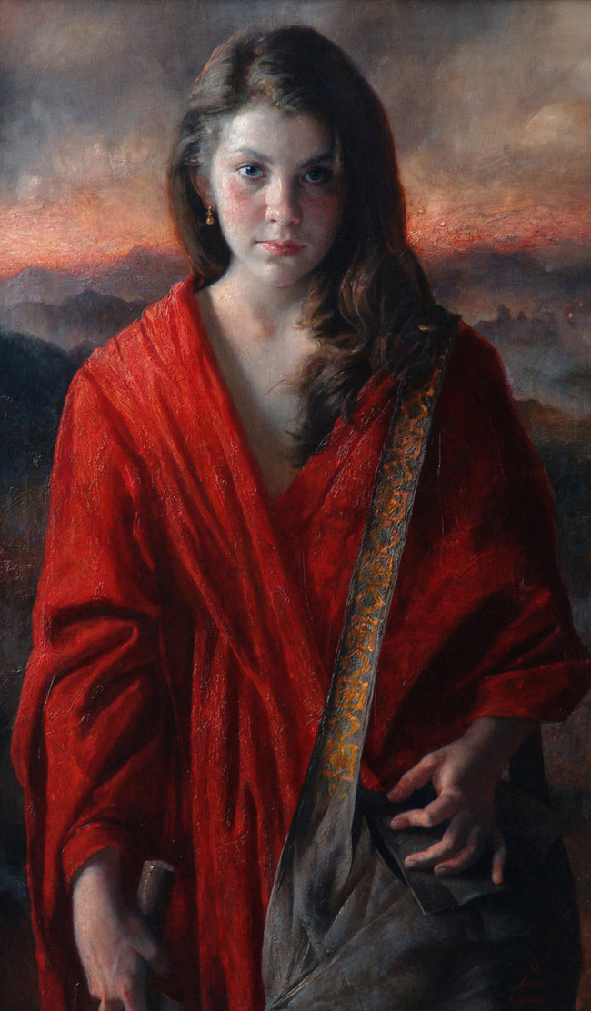俄罗斯画家阿森·卡巴诺夫作品人物油画作品欣赏