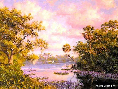 美国画家,阿尔伯特 欧内斯特 巴克斯,油画风景欣赏