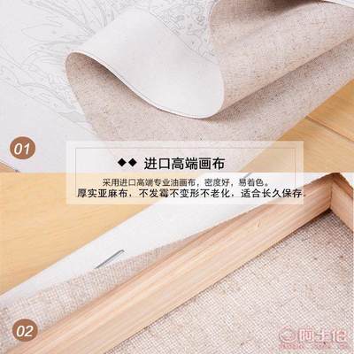 【容趣数字油画diy数字油画填色厂家批发代发麻布50150三联装饰画】义乌市容趣油画厂 - 产品库