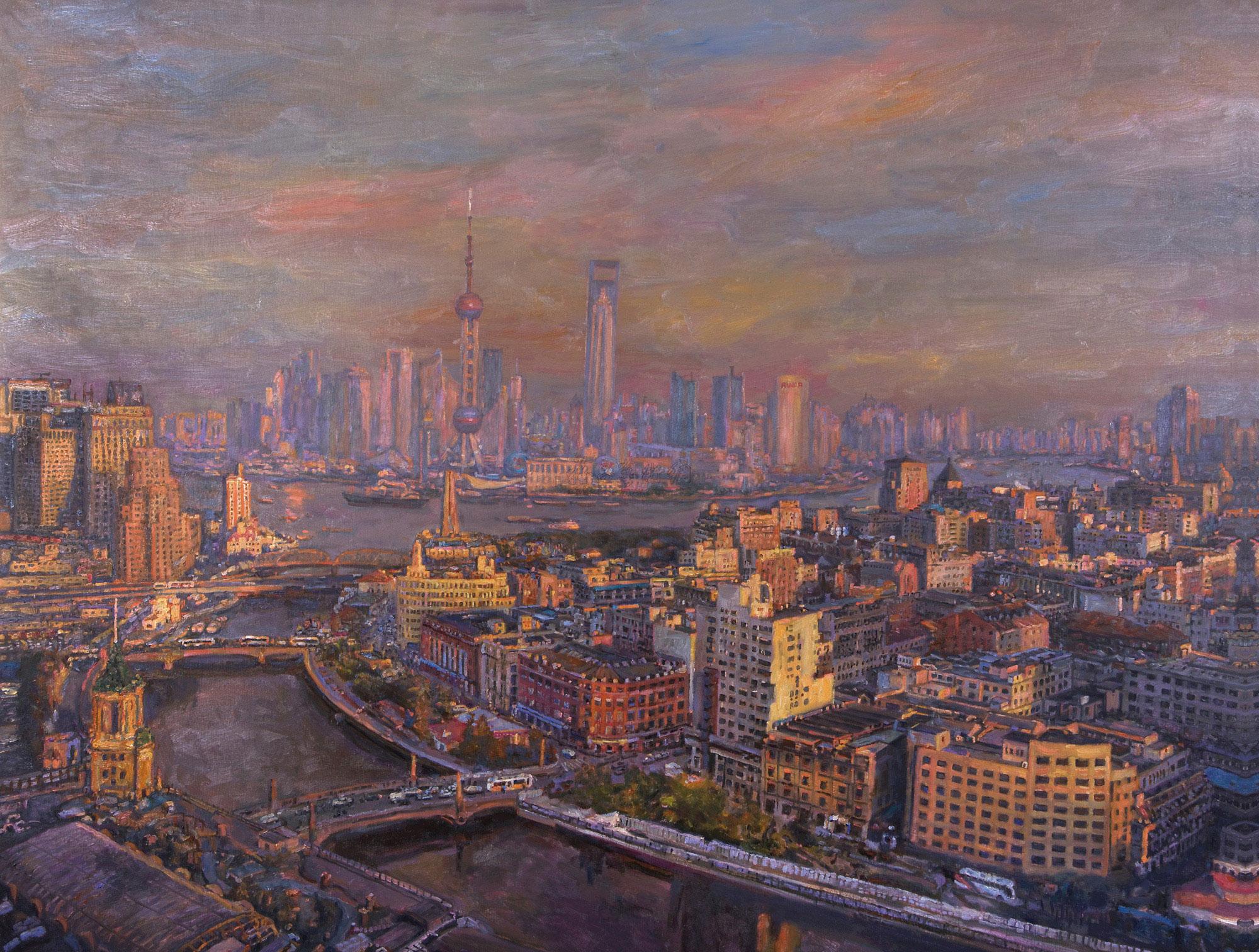 【2003年作 上海的外滩 布面油画】拍卖品_图片_价格_鉴赏_油画_雅昌艺术品拍卖网