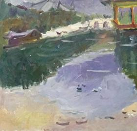 河西美院孙无名老师精品风景油画作品14,憬悟文化作品均来自艺术家本人,永久保真 第一张为作品装饰效果图,仅供参考,出售作品为未装裱 孙无名