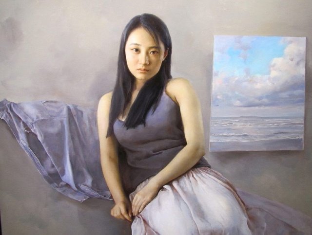 充满张力是什么概念?袁正阳用作品说话,中国画的灵动,油画的明净