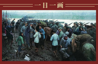 《送别》 一幅情感深沉的油画作品