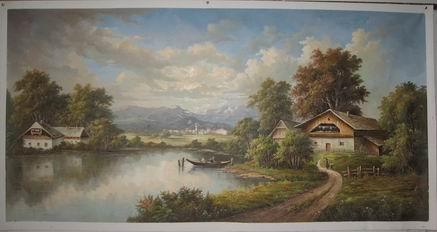 晨奇油画公司 捕捉自然之美的油画风景高清图片