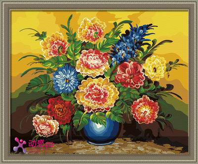 【DGH114:富贵临门,40×50cm,动感彩绘数字油画,8月新图】价格,厂家,图片,油画,毛韩俊-